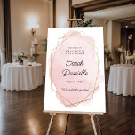 Elegant Pink Bat Mitzvah Welcome Foam Board<br><div class="desc">This elegant design features a geometric  frame surrounding a watercolor splash and your custom text printed on a sturdy foam board. Use the template form to add your text. The advanced editing menus,  accessed by choosing "Design Tool",  will allow you to change the fonts,  colors and layout.</div>