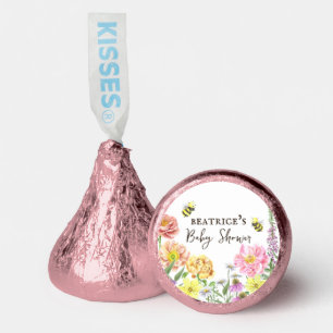 Elegant Pink Bee and Wildflower Baby Shower Hershey®'s Kisses®