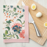 Elegant Pink Blooming Floral Kitchen Towel<br><div class="desc">Elegant floral patterned kitchen towel features a simple clean vintage-inspired floral pattern. Trendy and chic elegant vintage pattern,  this hand towel will make a stylish addition to your kitchen towel collection,  home gift for the new homeowner in your life,  or a simple elegant kitchen gift for any occasion.</div>