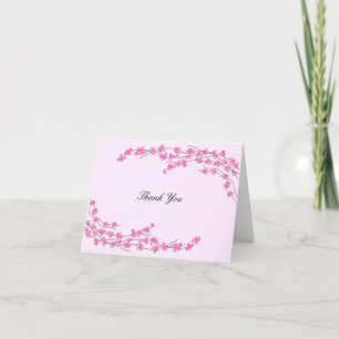 Elegant Pink Blossom Thank You