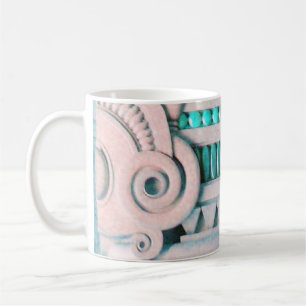 ELEGANT PINK BLUE ART NOUVEAU,FANTASY MARBLE DECOR COFFEE MUG
