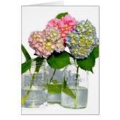 Elegant pink blue green floral hydrangea (Front)