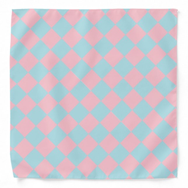 Elegant Pink Blue Pastel Colors Trendy Template Bandana (Front)