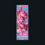 Elegant pink blue vintage floral art illustration mini business card<br><div class="desc">Elegant pink blue vintage floral art illustration</div>