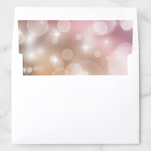 Elegant Pink Blush Bokeh Quinceañera Envelope Liner (In Envelope)