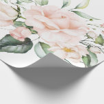 Elegant Pink Blush Eucalyptus Greenery Wedding Wrapping Paper<br><div class="desc">Gorgeous pink and blush colored flowers with greenery accents along with some pretty eucalyptus.  So pretty for bridal shower or wedding.</div>