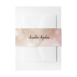 Elegant Pink Blush Invitation Belly Band