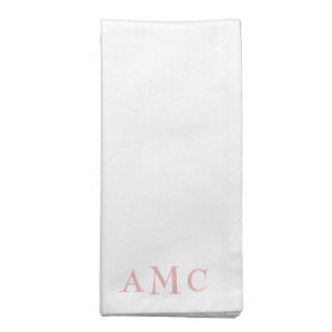 Elegant Pink/Blush Monogram  Cloth Napkin