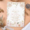 Elegant Pink Boho Floral Baptism Invitation