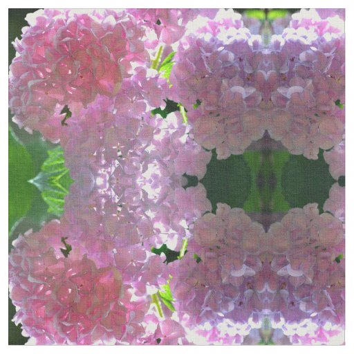 Elegant pink boho florals flowers hydrangeas fabric