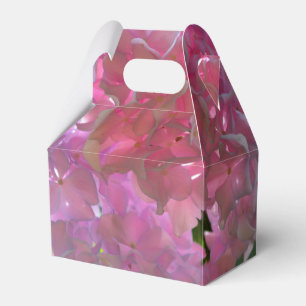 Elegant pink boho florals flowers hydrangeas favor boxes