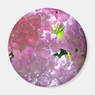 Elegant pink boho florals flowers hydrangeas magnet