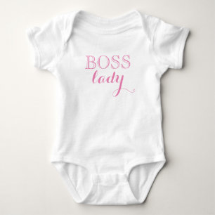 Elegant Pink Boss Lady Girl Baby Bodysuit