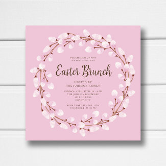 Elegant Pink Botanical Easter Brunch
