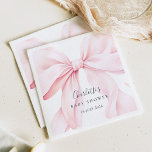 Elegant Pink Bow Baby Bridal Shower Napkins<br><div class="desc">Elegant blush pink bow paper napkins perfect for baby showers or bridal showers.</div>