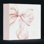 Elegant Pink Bow Baby Girl 3 Ring Binder<br><div class="desc">Elegant Pink Bow Baby Girl Binder for a beautiful keepsake.</div>