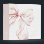 Elegant Pink Bow Baby Girl 3 Ring Binder<br><div class="desc">Elegant Pink Bow Baby Girl Binder for a beautiful keepsake.</div>