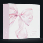 Elegant Pink Bow Baby Girl Memory 3 Ring Binder<br><div class="desc">Elegant Pink Bow Baby Girl Binder for a beautiful keepsake.</div>
