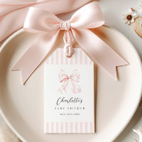 Elegant Pink Bow Baby Shower