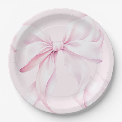  Elegant Pink Bow Baby Shower
