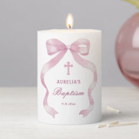 Elegant Pink Bow Baptism