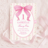 Elegant Pink Bow Fancy One Love Shack 1st Birthday