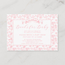Elegant Pink Bow Vintage Floral Books for Baby
