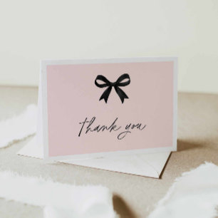 Elegant Pink Bridal Shower Thank you card