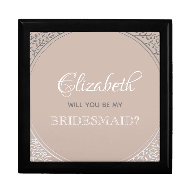 Elegant Pink Bridesmaid Proposal Box (Front)