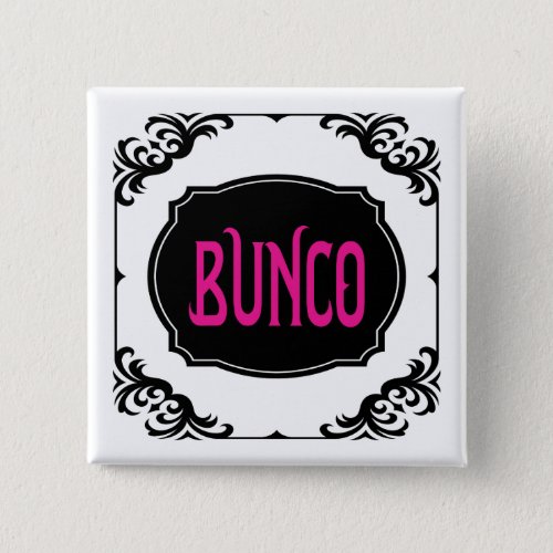 Elegant Pink Bunco Dice Game Button