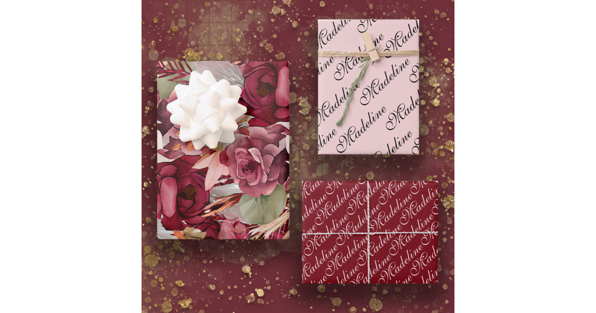 Elegant Vintage Floral Rose Wrapping Paper Sheets, Zazzle