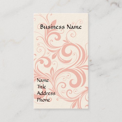 Elegant Pink Business Card