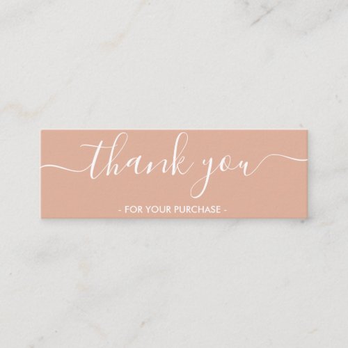 Elegant Pink Business Thank You Mini Business Card