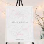 Elegant Pink Calligraphy Bridal Shower Welcome Foam Board<br><div class="desc">Designed to go with our bridal shower invitation in the same design, this blush pink welcome sign is perfect for the bride who loves a design that is classic, elegant, simple and timeless, a bit more sophisticated than most bridal shower designs. With beautiful calligraphy featuring swirls and flourishes, you will...</div>