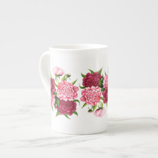 Elegant Pink Camellias Bone China Mug