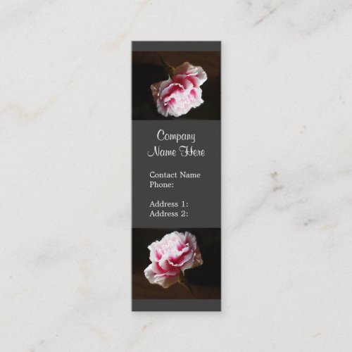 Elegant Pink Carnation Flower  Business Cards