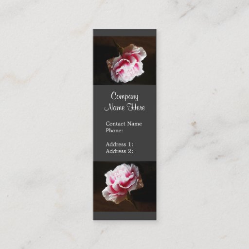 Customizable Elegant Pink Carnation Flower  Business Cards