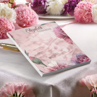 Elegant Pink Carnations Boho Floral - Name