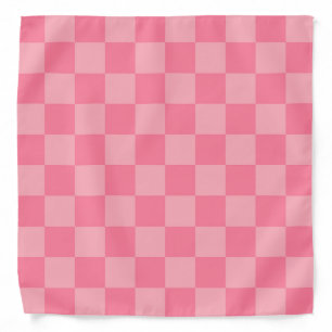 Elegant Pink Checkerboard Bandana