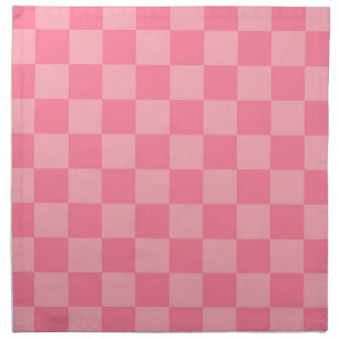Elegant Pink Checkerboard Cloth Napkin