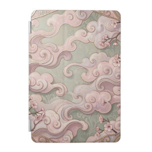 Elegant Pink Cherry Blossom Art Nouveau Swirls iPad Mini Cover