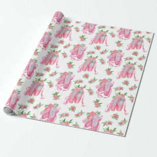 Elegant Pink Cherry Blossom Pattern   Watercolor  Wrapping Paper