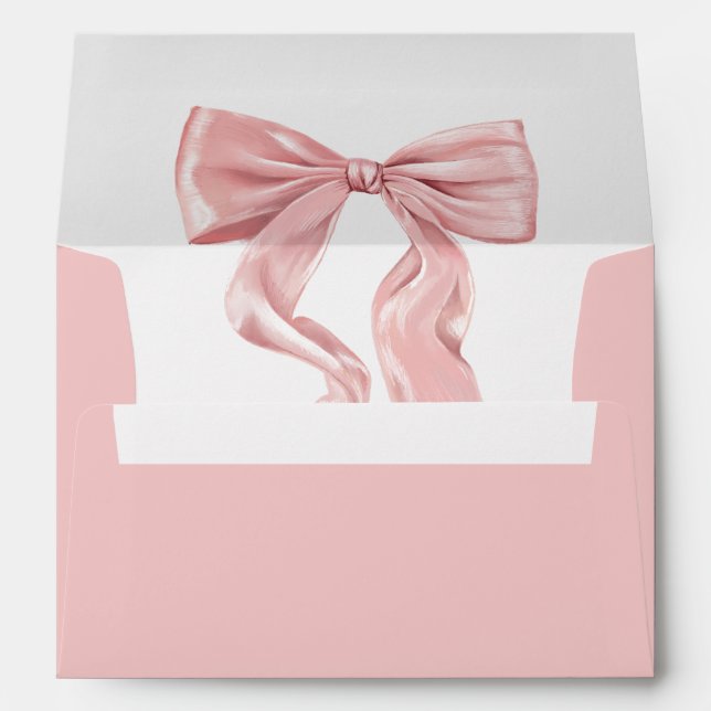 Elegant Pink Coquette Bow Envelope (Back (Bottom))