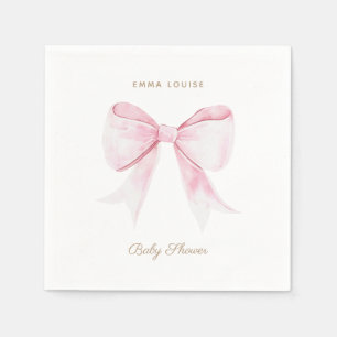 Elegant Pink Coquette Bow Napkins
