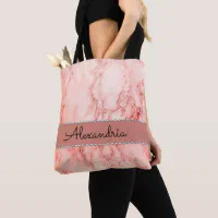 ALEXANDRIA - Large Tote Bag - Red + Navy Stars