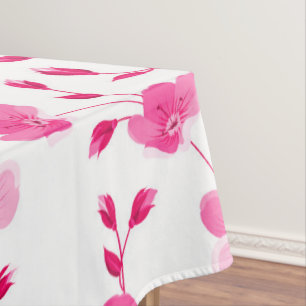 Elegant pink Daisy Floral Tablecloth