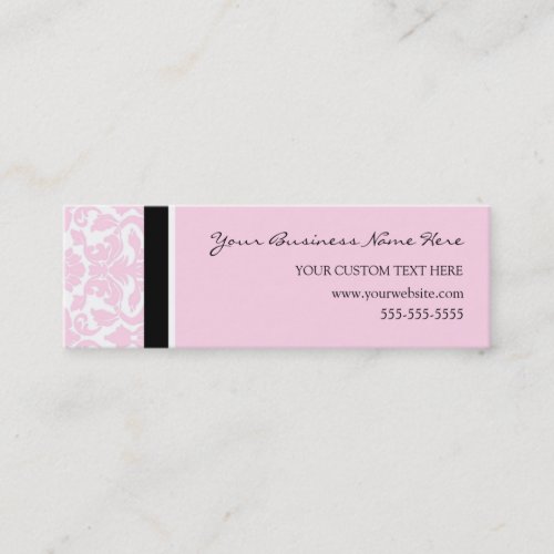 Elegant Pink Damask Business Cards