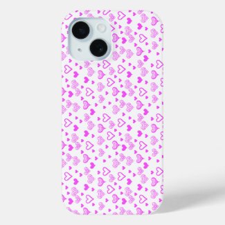 Elegant Pink Decorative Hearts Pattern Fine Art