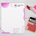 Elegant pink design, custom logo & business name l letterhead<br><div class="desc">Elegant pink design custom letterhead, meticulously crafted for astute business owners who prioritize professionalism and aesthetics. This letterhead showcases an exquisite pink modern design, radiating elegance and professionalism with a touch of minimalist sophistication. It's the ultimate choice to leave a lasting impression in your business communications. Tailor this letterhead to...</div>