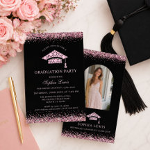 Elegant Pink Diamond Graduation Party
